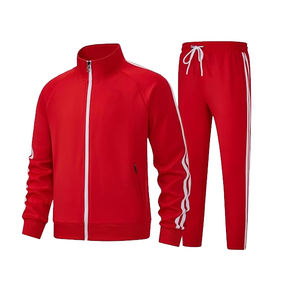 <b>Men's</b> Winter <b>Fleece</b> Hoodie <b>Jogger</b> Set with Zipper Tracksuit Solid Color Custom Logo DTF DTG Screen Digital Printing Sublimation - Product Image 2