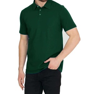 Camiseta de punto de polo personalizada de alta calidad de verano OEM para hombre patrón sólido con logotipo bordado camiseta de polo en blanco para niños - Product Image 1