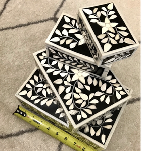 Bone Inlay Jewelry <b>Box</b> Elegant Handmade Table Decor and <b>Storage</b> Bone Inlay <b>Storage</b> <b>Box</b> Decorative - Product Image 2