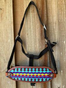 Arnés de Cuero de Primera Calidad con Diseño de Hojas Verdes, Cabezada Occidental, Pechera, Espuelas, Productos Ecuestres - Product Image 2