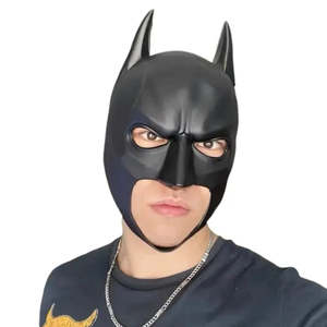 Masque de cosplay unisexe Batman pour Halloween, carnaval, fête, masque en latex de caoutchouc d'horreur pour super-héros, pour costumes de cosplay et festivités - Product Image 1