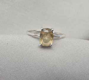 Natural Yellow Citrine Ring 925 Sterling Silver Ring Citrine Jewelry Birthstone Gift For Women <b>Fashion</b> <b>Accessories</b> - Product Image 2