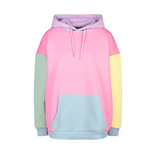 Sweats à capuche pour femmes en multicolore Plus Size Full Sleeve Pullover Front Two Pocket Street Wear Adult Ladies Hoodies - Product Image 1