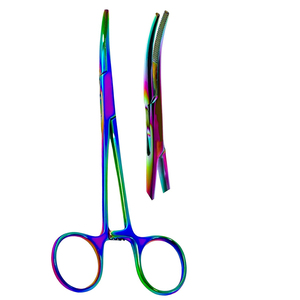 Pinzas Hemostáticas con Bloqueo MEDIHEAL SURGICAL CORPORATION, 125 cm, Acero Inoxidable, Curvas, Recubrimiento Arcoíris, Instrumento Quirúrgico - Product Image 4