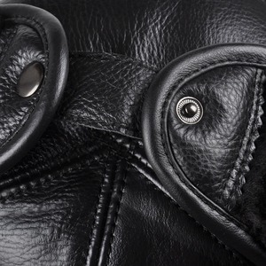 RY0201 Sombrero de protección auditiva cálido de invierno para hombre Piel sintética de cuero genuino Tamaño ultra grande 54-62cm Gorros de invierno de estilo informal - Product Image 4