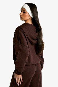 Nouveau haute qualité femmes goutte épaule 100% coton français éponge sweats à capuche Logo personnalisé couture conception en détresse culture sweats à capuche décontracté - Product Image 3