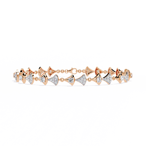 สร้อยข้อมือเทนนิสคุณภาพสูงสำหรับผู้หญิง ทอง 10K 14K ประดับเพชรโมอิสซาไนต์ทรงกลม ทองแท้ สร้อยข้อมือทองคำแท้ ของขวัญ - Product Image 4