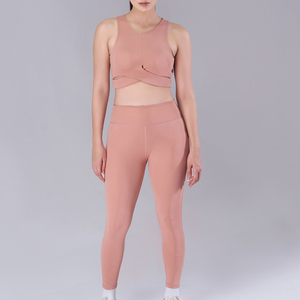 Venta al por mayor, transpirable, de secado rápido, servicios OEM, nuevo estilo, conjunto de Yoga para mujeres, conjunto de Yoga para mujeres de alta calidad, diseño personalizado, conjunto de Yoga para mujeres - Product Image 2