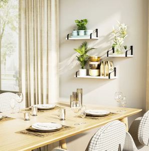 Professional Wood Metal Floating Wall <b>Shelves</b> Wall Mounted Storage <b>Shelf</b> for Home Hotels Living Room Kitchen Decor Made in India - Product Image 2