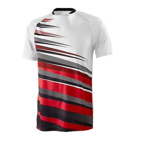 Maillot de football personnalisé imprimé DTF 100% polyester, design color block, respirant, manches courtes, nom et numéro d'équipe personnalisés - Product Image 6