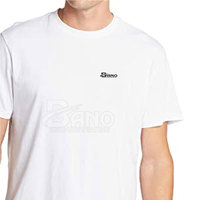 T-shirt pour homme à manches courtes, col rond, en coton/fibre de bambou, respirant, séchage rapide, de haute qualité, marque privée, 220g, en vrac