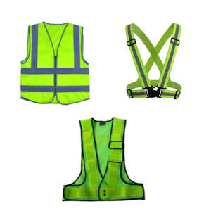 Chaleco de seguridad sin mangas de alta visibilidad con cinta reflectante para trabajadores de la construcción y exteriores - Product Image 1