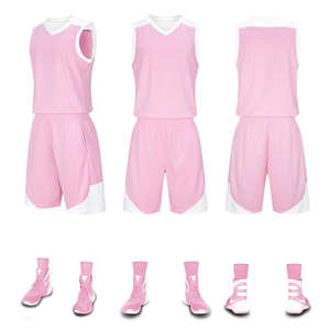 Conjunto de uniforme de baloncesto para hombre, camiseta y pantalones cortos, transpirable, de secado rápido, ligero, ropa deportiva atlética para entrenamiento de equipo y partidos. - Product Image 4