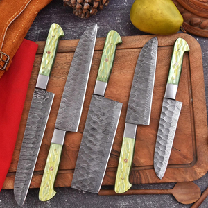 Ensemble de couteaux de chef en Damas forgé à la main, ensemble de couteaux de cuisine, couteaux de chef 5 pièces - Product Image 3