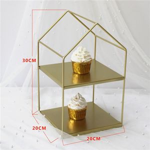 Soporte Redondo Triple para Tartas de Metal Compacto con Diseño Moderno para Ahorrar Espacio al Exhibir Cupcakes, Donas y Cake Pops - Product Image 3