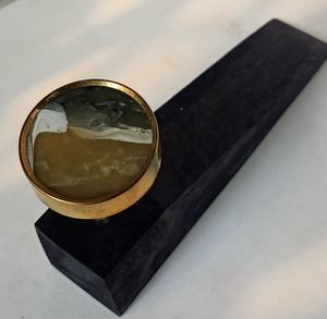 Tapón de puerta de artesanía de madera de resina de latón Vintage, perillas de cerámica para cocina, sala de estar, cierres de puerta - Product Image 1