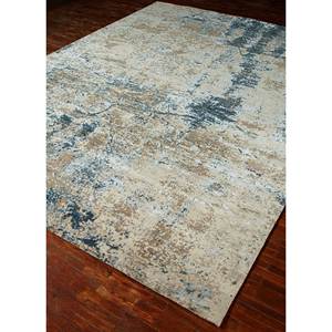 พรมขนสัตว์ผสมไหมไผ่ถักมือสีน้ำตาลเบจ ลาย Chaos Theory สำหรับวัยรุ่น ลายแบบนามธรรม เหมาะสำหรับห้องนั่งเล่นและทางเดิน รุ่น Esk-407 - Product Image 2