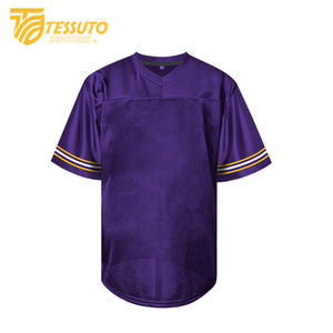 Vêtements de sport imprimés partout Chemises de football classiques vintage Maillot de football personnalisé T-shirt de football à col en V pour hommes - Product Image 3