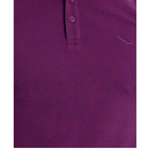 Classique élégant solide violet piqué confortable hommes pour polos avec tissu tricoté à manches courtes pour toute occasion - Product Image 3