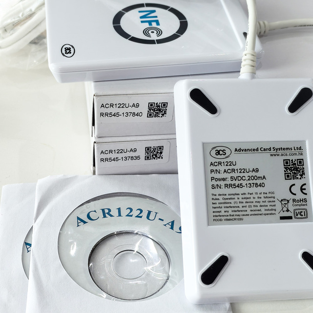 ACR122U-A9 USB NFC Contactless Smart Card Reader & Writer | ABS Material | 13.56MHz ISO14443 A/B | Multi-OS | Free SDK