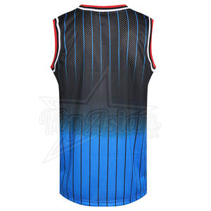 Nouveauté, vêtements de sport pour hommes respirants sans manches, logo personnalisé imprimé, tissu 100% polyester, meilleur prix, maillot de basket-ball - Product Image 2