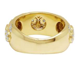 แหวนคลัสเตอร์สำหรับผู้ชายทำจากทอง10K สีเหลืองพร้อมเพชรปลูกในห้องแล็บเหมาะสำหรับฮิปฮอปแรงบันดาลใจเครื่องประดับสวมใส่ในงานปาร์ตี้ - Product Image 5