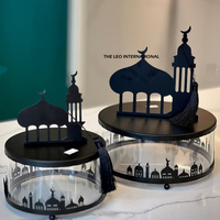 Ramadan Eid Mubarak Décorations pour la maison Produits d'art islamique Décor pour étagères de table Ramadan Kareem Décorations de table en or