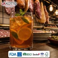 LAKOTTO Gobelet en verre transparent 320 ml – Vente en gros de verrerie pour chaînes de supermarchés, cadeau promotionnel avec logo personnalisé