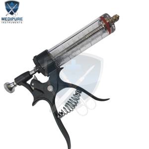 ปืนฉีดยาสำหรับสัตวแพทย์แบบมืออาชีพ ตัวเครื่องโลหะ ปรับปริมาณยาได้ 30 มล. 50 มล. อุปกรณ์ทางการแพทย์สำหรับปศุสัตว์ - Product Image 1