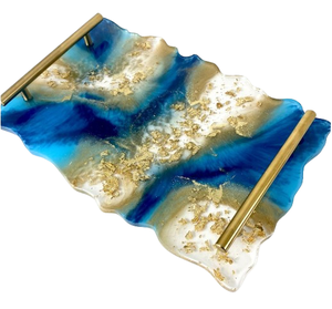 Rectangular <b>Serving</b> Tray Top Quality Resin <b>Serving</b> Tray Coffee Tea Dinner <b>Set</b> <b>Dishes</b> Plates Resin Tray Made in India - Product Image 4