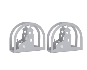 Soporte de papel de mesa de acero inoxidable de lujo, servilletero de Metal de pie divertido para oficina, boda, restaurante para almacenamiento - Product Image 1