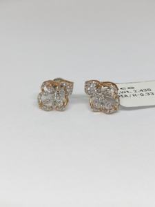 Pendientes de diamantes de oro blanco de 14 quilates con certificación IGI Producto aprobado HUID - Product Image 3