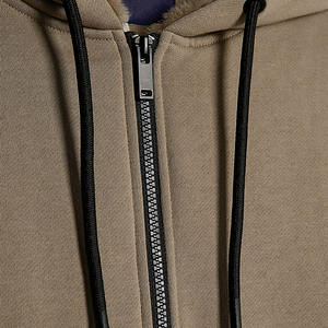 Sudaderas con Capucha de Lujo para Hombre, Cierre Completo, Bloques de Color, Logotipo Frontal Personalizado, Fabricante de Ropa Casual Urbana al por Mayor, OEM y ODM, Marca Privada - Product Image 2