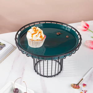 Hotel and Restaurant Aesthetic <b>Cake</b> <b>Server</b> Dessert Serving Rack With Dome Lid Multipurpose Usage Kitchenware <b>Cake</b> Stand - Product Image 6