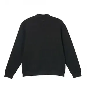 เสื้อแจ็กเก็ตบอมเบอร์ผ้าแจ็คการ์ดแบบมินิมอลลายนูนหนังกลับมีซิประบายอากาศได้สำหรับ330gsm ลำลองใช้ได้ทั้งชายและหญิง - Product Image 5