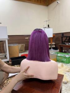 Perruques Bob en cheveux humains lisses avec lacet frontal extensions de cheveux de haute qualité vietnamienne 100% perruques en cheveux humains vierges pour femmes noires - Product Image 4