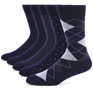 5 Pairs <b>Men's</b> Dress <b>Socks</b> Plus Size High Quality Combed Cotton Crew <b>Socks</b> Black <b>Cool</b> Breathable Casual <b>Socks</b> <b>for</b> <b>Men</b> - Product Image 1