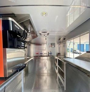 4m Stainless Steel <b>Mobile</b> Food <b>Trailer</b> 4 Wheel Tow Bar Street Food Cart Rust Resistant Custom Print Outdoor <b>Catering</b> - Product Image 5