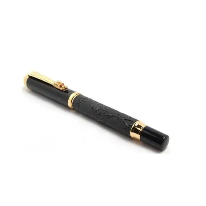 ปากกาหัวกลมพรีเมี่ยมพร้อมปากกาเคลือบสีทองดูหรูหราเหมาะสำหรับชายและหญิงปากกาแขกในเที่ยวบิน