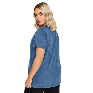 T-shirt à col rond pour femme, manches courtes, décontracté, en coton, doux, respirant, coupe classique, haut d'été, logo personnalisé, vente en gros - Product Image 4