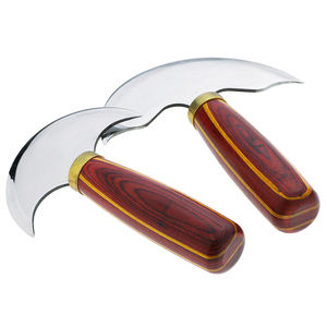 Couteau de coupe en cuir avec manche en bois massif pour outils de maréchal-ferrant et utilisation de grands animaux à la main durable et tranchant - Product Image 1