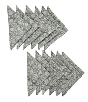 Ensemble de serviettes en coton 100% imprimées à la main avec des motifs floraux - Écologiques, durables, style américain, pour mariage, maison, restaurant, décoration de table