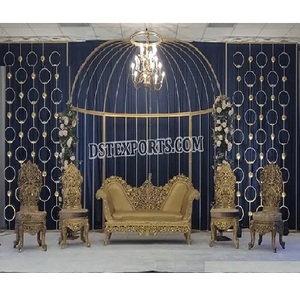 Decoración de Jaula Metálica para Escenario de Boda, Compre Soportes Metálicos para Fondo de Escenario de Boda, Decoración de Escenario de Boda Gloriosa, Paneles Metálicos - Product Image 1