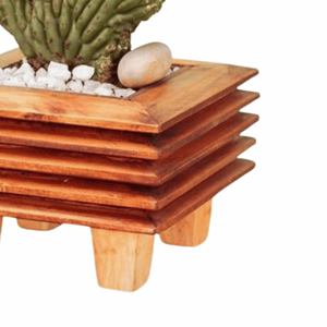 Maceta cuadrada de madera de acacia para decoración de jardín al aire libre, maceta para el hogar de Vietnam - Product Image 2
