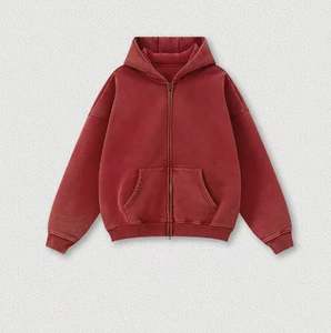 2024 grande taille Logo personnalisé hommes sweat à capuche zippé sweat à capuche surdimensionné conception brodée impression numérique hiver Essentials - Product Image 6