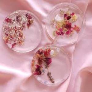 Posavasos de Resina de Lujo con Detalles de Perlas para Hogares Elegantes, Juego de 6 para Restaurantes y Hoteles, Servicio de Café - Product Image 4