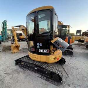 Mini pelleteuse Caterpillar 303.5 d'occasion Poids de fonctionnement de 1.8 à 3 tonnes Les composants principaux comprennent la pompe de boîte de vitesses du moteur Hydac Crawler - Product Image 4