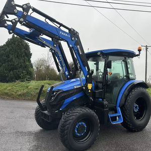 Tracteur agricole Solis 90 CV 4x4 à transmission par engrenages, fabriqué en usine, avec chargeur, boîte de vitesses à roulement auto-nivelant, pompe, moteur, haute productivité - Product Image 1