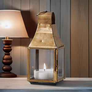 Decor Impex - Faroles Cuadrados de Hierro Hechos a Mano en Color Dorado Antiguo para Bodas, Decoración de Piso, Logotipo Personalizado - Product Image 5