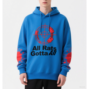 Sweat à capuche pour hommes de haute qualité en coton éponge française Streetwear surdimensionné avec motif d'impression graphique - Product Image 2